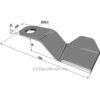 Slåmaskinkniv - 395x100x12mm - Venstre - Mc Connel, Spearhead