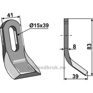 Y-Kniv - 83x41x8mm - Spearhead
