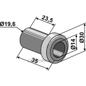 Foring - Ø14xØ19,6x35mm - Bomford, Spearhead