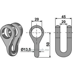 Sjakkel 13,5 mm - Spearhead