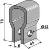 Holder til slagstål - 78x45x6mm - Spragelse-Mica