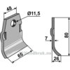 Kniv - 80x60x7mm - Spragelse-Mica