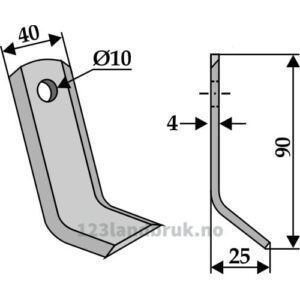 Y-Kniv - 90x40x4mm - Agria, Stella