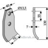 Bakstykke til kniv - 130x75x7mm - Taarup