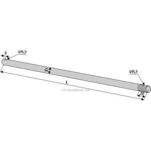 Aksling med Gjenger - Ø19,5x1350mm - Taarup