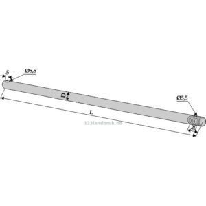 Aksling med Gjenger - Ø19,5x1500mm - Taarup