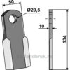 Kniv / Slagstål - Rett - 134x50x10mm - Tehnos