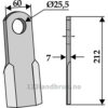 Kniv / Slagstål - Rett - 212x60x7mm - Tierre