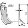 Y-Kniv - 212x60x7mm - Tierre
