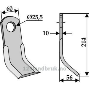 Y-Kniv - 214x60x10mm - Tierre
