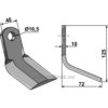 Y-Kniv - 125x40x10mm - Tierre