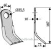 Y-Kniv  - 187x60x10mm - Tortella