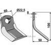 Y-Kniv  - 100x60x8mm - Tortella