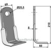 L-kniv / Slagstål - 210x60x8mm - Gaspardo, Maschio, Terranova