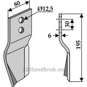 Kniv - 195x80x6mm - Szolnoki