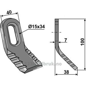 Y-Kniv  - 100x40x7mm