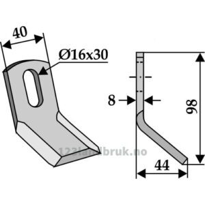Y-Kniv - 98x40x8mm