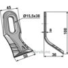 Universal Y-Kniv - 100x45x8mm - Kuhn