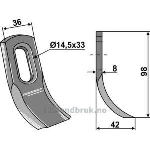 Y-Kniv - 98x36x8mm
