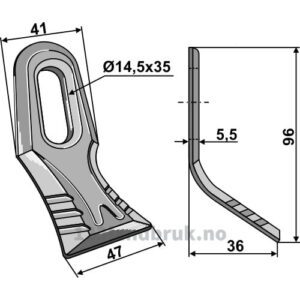 Y-Kniv - 96x41x5,5mm