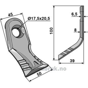 Y-Kniv Quick Change  - 100x45x8mm