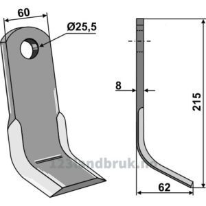 Y-Kniv  - 215x60x8mm - Desvoys