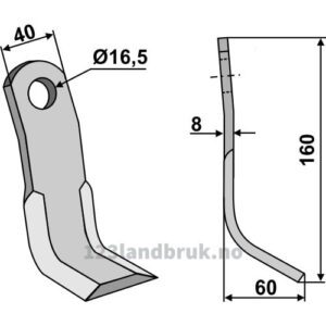 Y-Kniv - 160x40x8mm - Nobili
