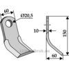 Y-Kniv  - 150x60x10mm - Gaspardo, Maschio, Zappator