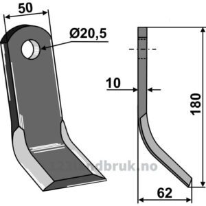 Y-Kniv - 180x50x10mm - Gaspardo, Maschio, Zappator