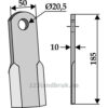Kniv / Slagstål - Rett - 185x50x10mm - Zappator