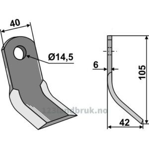 Y-Kniv  - 105x40x6mm - Rapid, Zappator