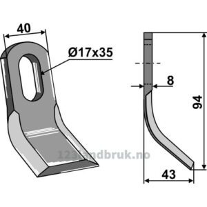 Y-Kniv - 94x40x8mm - Orsi