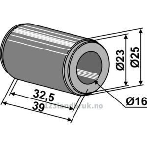 Foring - Ø16xØ25x39mm - Agram