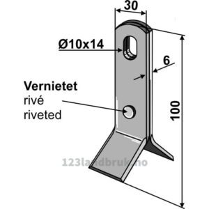 Y-Kniv - 100x30x6|3mm - Zanon