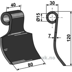 Slagstål - 120x80x7mm - OMARV