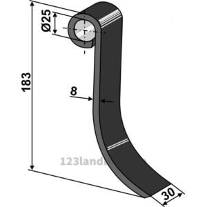 Slagstål - 183x30x8mm - Becchio & Mandrile