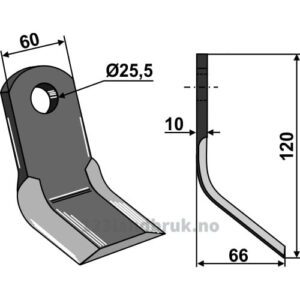Y-Kniv - 120x60x10mm - Falc