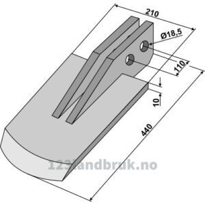 Kniv til Celli Spadeharv - 440x210mm - Celli