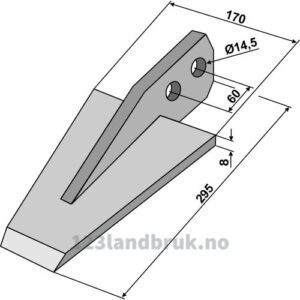 Kniv Spadeharv - 295x170mm - Falc