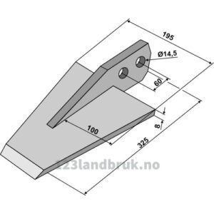 Kniv Spadeharv - 325x195mm - Falc