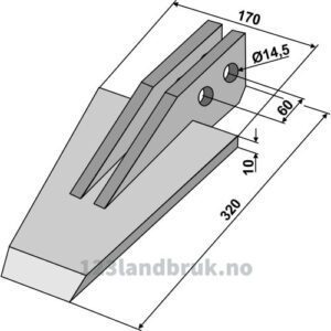 Kniv Spadeharv - 320x170mm - Falc