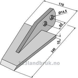 Kniv til Celli, Tortella Spadeharv - 340x170mm - Celli, Tortella