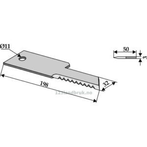 Kniv / Slagstål - Biso, John Deere