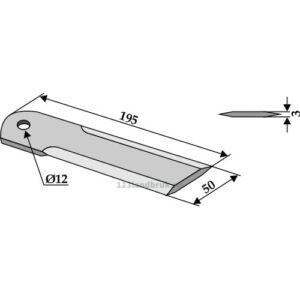 Kniv / Slagstål - Claas, Dronningborg, John Deere