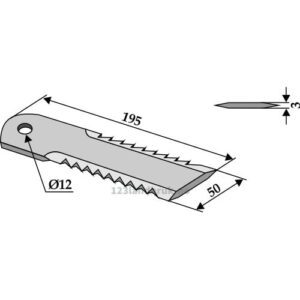 Kniv / Slagstål - Claas, John Deere