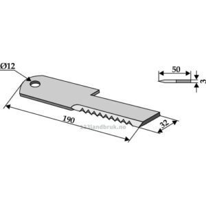 Kniv / Slagstål - John Deere