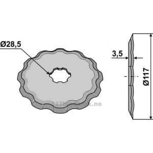 Rulleskjær - Ø117mm - Geringhoff