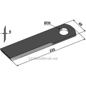 Ensilage kniv - 225x60mm - Laverda