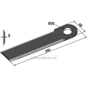 Ensilage kniv  - 260x60mm - Fantini