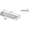 Halmsnitterkniv - 175x50x4,5mm - Massey Ferguson, Rekord